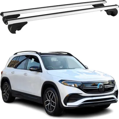 Image de Barres de toit Transversales pour Mercedes EQB 2020-2025 Aluminium Argent