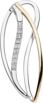 Produktbild von Anhänger mit weißen Zirkonia 333 Gold Weißgold Gelbgold Goldanhänger für Damen