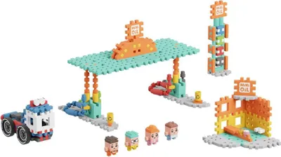 Produktbild von MARIOINEX Mini City Wafer Blocks Tankstelle 148 Elemente 06996