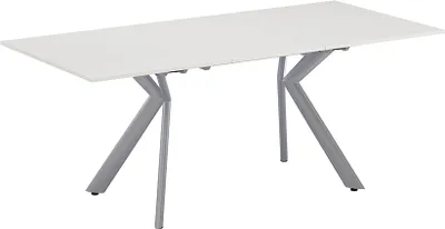 Produktbild von Esstisch Vicco Trill Weiß/Grau 140 x 90 cm ausziehbar, Model 51995