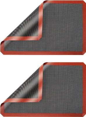 Produktbild von 2Pcs Backmatte Antihaft-Silikon-Backpads Wiederverwendbare hitzebeständige Backbleche für die Küche zu Hause