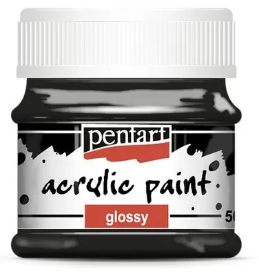 Obrázek produktu pro Akrylová barva lesklá PENTART 50 ml ČERNÁ