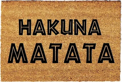 Produktbild von Giftstory Fußmatte Kokos HAKUNA MATATA - Geschenk -Fussmatten Haustür - Willkommen Doormat - Lustig Türmatte - Größe: 60x40 cm