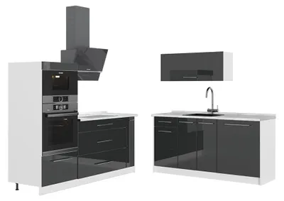 Immagine prodotto di Cucina Vicco Fame-Line Antracite lucido/Bianco 340 cm, PL Marmo, Model 63727