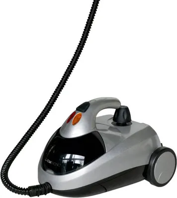 Image de Clatronic DR 3280 Nettoyeur à vapeur, nettoie, dégraisse et désinfecte sans résidus de calcaire ni traces de nettoyage, 4 bar de pression de vapeur, réservoir d'eau : env. 1,5 litre, chaudière en acier inoxydable, argent métallisé