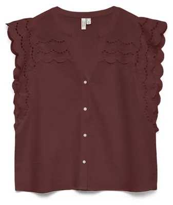 Obrázek produktu pro Vero Moda 10341329_422_62, Halenka, Ženy, Červená, L, 1 kusů, Max. shrinkage 5%; Wash with similar colours