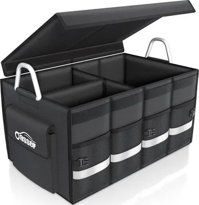 Produktbild von Famanu Kofferraumtas mit Deckel - Praktischer Organizer, wasserfest, 60 x 35 x 30 cm