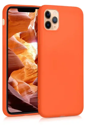 Produktbild von kwmobile Handyhülle für Apple iPhone 11 Pro Max Hülle - TPU Case - Kabelloses Laden - Schutzhülle Cover in Neon Orange