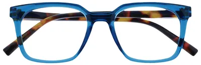 Produktbild von Lesebrille OPULIZE R50-3 Rechteckig Blau +1.00 Sehhilfe Damen Herren