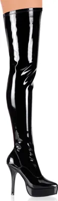 Produktbild von INDULGE-3000 Damen Boots von Devious, Schwarz Lack , EU 37, US 7