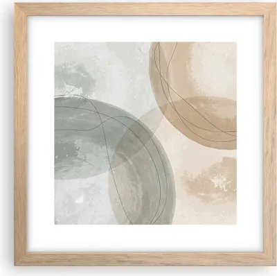 Produktbild von Gerahmtes Poster - Rahmen in heller Eiche - Aquarell Räder Pastell - 30x30 cm - Wand Bild - Wanddeko - Wandbilder - Kunstposter - Wandposter - Bilderrahmen - Bilder - Kunstdruck - P2NAC30x30-4842