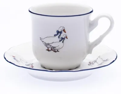 Produktbild von Thun 1794 Tasse mit Untertasse, Gans, 95 ml, Porzellan, Konstanz, Thun