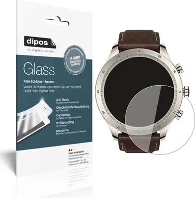 Zdjęcie produktu dla 2x folia ochronna do smartwatcha Zepp Z - folia antywstrząsowa 9H dipos Glass szkło plastikowe
