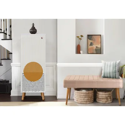 Produktbild von Skye Decor, Vegas White - 949 - 0900, Flurmöbel-Set, Weiß, 100 % MELAMINBESCHICHTETE SPANPLATTEN, 50 x 38 x 135 cm