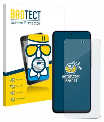A product packaging and a screen protector for a smartphone.