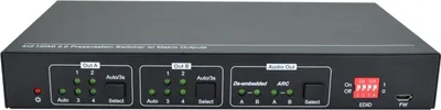 Produktbild von VivoLink 4 x 2 Matrix Switcher / Audio Disembedder