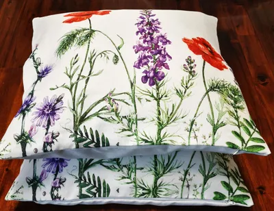 Kissenbezug 40x40 cm 2er-Pack, Blumen-Fotodruck, Polyester