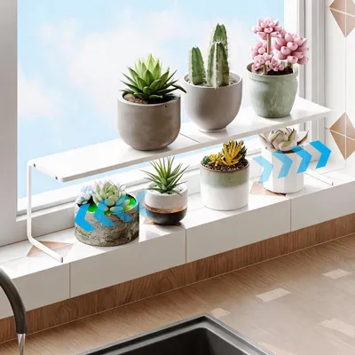 Obrázok produktu pre Malý organizér do políc, biela farba, rozmer 35-60 x 9 x 15 cm
