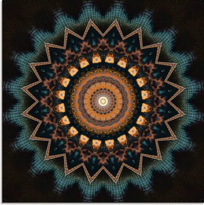 Produktbild von ARTland Glasbild Mandala kosmisches Bewusstsein Größe: 30x30 cm