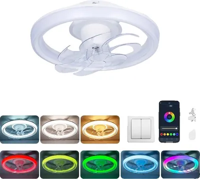 Obrázek produktu pro Stropní ventilátor, Chytré ovládání, Možnosti osvětlení RGB, Oscilační lampa ventilátoru, 7