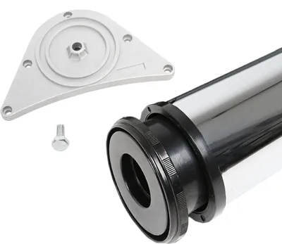 Produktbild von Tischbein 80mm Durchmesser Höhe 710mm Chrom glänzend Tischfuß Möbelfuss Metall