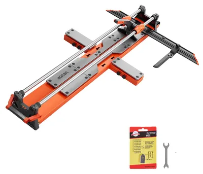 Productafbeelding van VEVOR Tegelzaagmachine 1200 mm, met verstelbaar snijhoofd en veerspanning, hoekgeleider, wolfraamcarbide zaagblad, uitlijnhulp, voor keramische tegels