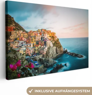 Obrázok produktu pre OneMillionCanvasses® - Výtlačky na plátne - 140x90 cm, Taliansko - Skaly - Monterosso, nástenná umelecká dekorácia