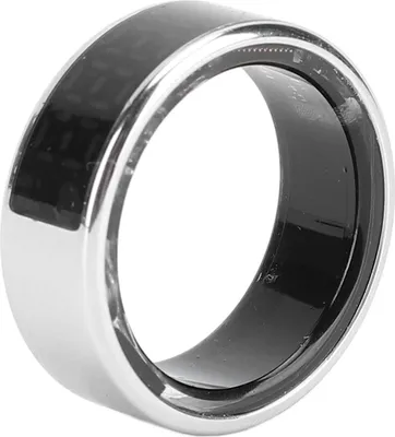 Zdjęcie produktu dla Inteligentny pierścień z ekranem dotykowym Wiele trybów sportowych Wodoodporny pierścień fitness IP68 do wspinaczki Kolarstwo Bieganie Srebrny 20 mm / 0,8 cala Rozmiar 10