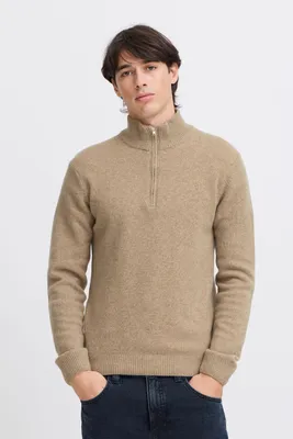 Obrázek produktu pro CASUAL FRIDAY CFKarl Pánský svetr s rolákem a zipem, směs vlny, regular fit