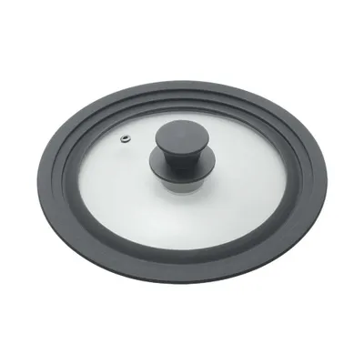 Produktbild von Metaltex Pannendeksel 20-24 cm Glas/Silicone/Zwart