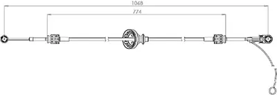 Produktbild von METZGER 3150301 Seilzug Schaltgetriebe 1068/774mm passend für MERCEDES-BENZ VIANO (W639) Links