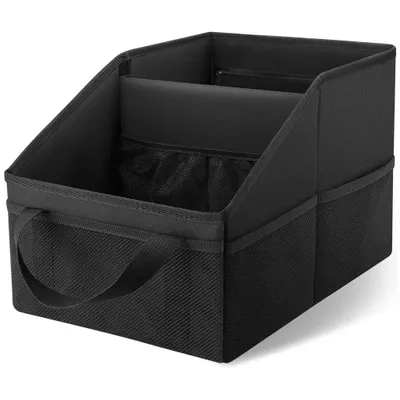 Produktbild von Auto Organizer Mittelkonsole – 40x24x24 cm, 600D Oxford, 9 Netztaschen, Sicherheitsgurt-Befestigung – Für Vorder- & Rücksitz