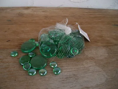 Produktbild von Glasnuggets, Dekosteine, Zierkies, geschliffene Glassteine grün 500