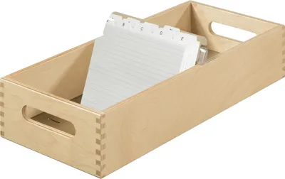 Zdjęcie produktu dla HAN 1006-0 Tacka na karty wykonana z drewna DIN A6 pozioma, na maks. 1500 kart, naturalne drewno