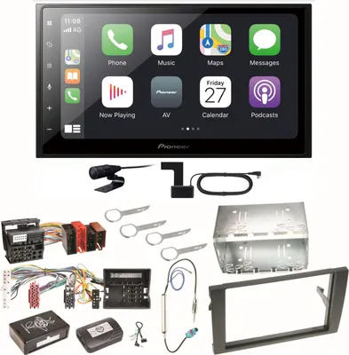 Produktbild von Pioneer SPH-DA250DAB Bluetooth USB DAB+ Einbauset für Audi A4 B6 B7 Seat Exeo
