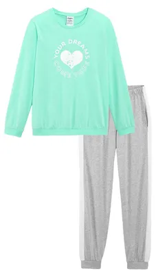 Produktbild von Buffalo Pyjama 2 -teilig mint-grau-meliert Größe 170/176