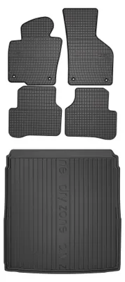 Obrázek produktu pro Gumové autokoberce SolidPRO + vana kufru DryZone pro: Volkswagen Passat B6 2005-2010 kombi 5 ks