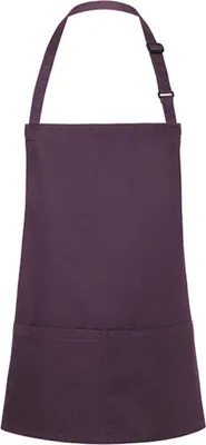 Produktbild von Karlowsky BLS6 | Kurze Latzschürze Basic mit Schnalle und Tasche - Farbe: Aubergine (ca. Pantone 209C) - Größe: 75 x 60 cm