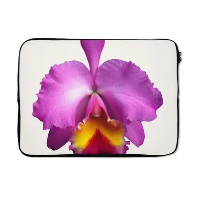 Produktbild von MuchoWow® Laptop Hülle 14 ZollNahaufnahme Orchidee Laptoptasche - Laptoptasche - Stoßsicher - Schutzhaube