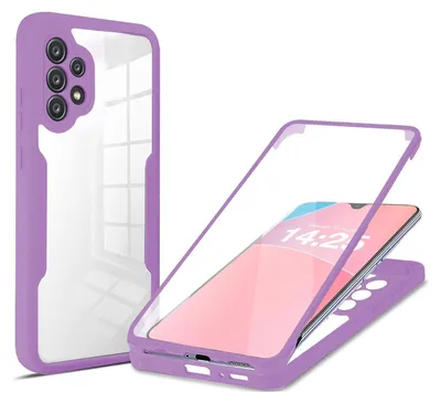 Produktbild von 360 Grad Rundum Schutz Handyhülle für Samsung Galaxy A13 5G Full Cover Vollschutz Case Farbe: Violett
