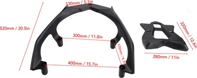 Produktbild von Motorrad-Gepäckträger aus Aluminiumlegierung, hochbelastbare Gepäckträgerhalterung für Tmax 530 560