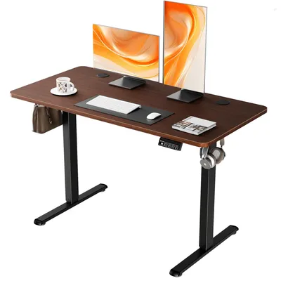 Productafbeelding van Elektrisch in hoogte verstelbaar bureau, 120 x 60 cm met splitplaat