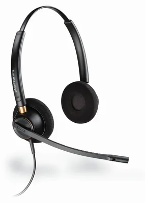 Produktbild von HP Poly EncorePro 520 Binaurales Headset + Quick Disconnect, Kabelgebunden, 20 - 10000 Hz, Anrufe/Musik, 74 g, Kopfhörer, Schwarz