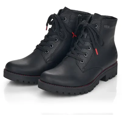 Zdjęcie produktu dla Rieker damskie buty za kostkę sznurowane ciepłe podszewka membrana Tex 785M1, rozmiar:38 EU, kolor:Czarny