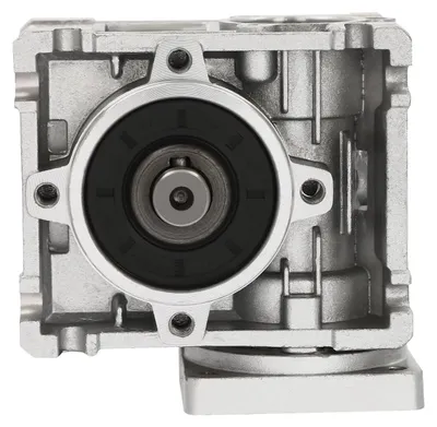 Produktbild von Schneckengetriebe-Reduzierer - NMRV-030 - 15:1 Übersetzung - 11 mm Eingangsbohrung - 14 mm Ausgangsbohrung - 0,06–0,18 kW - 1500 U/min - Aluminiumgehäuse - Silber