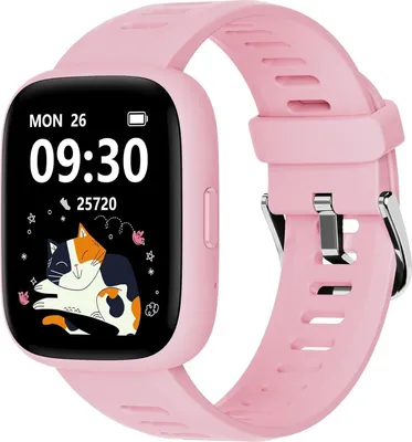 Produktbild von Kinder, 1,8" Fitness Uhr Schrittzähler, 24/7 Puls, IP68 Wasserdicht, Schlafmonitor, Wecker, 5 Puzzlespiele mit/ohne App, Fitness Tracker für Mädchen
