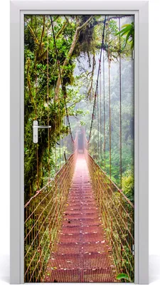 Produktbild von Tulup Türaufkleber 85x205 cm Dekorative Aufkleber Selbstklebend Wasserdichte Tapete Abnehmbar Schlafzimmer Wohnzimmer Wohnkultur - Hängebrücke