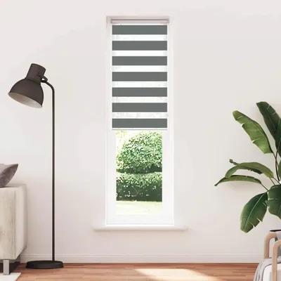 Obrázok produktu pre vidaXL Dvojitá roleta tmavošedá 65x200 cm Šírka látky 60,9 cm Polyester