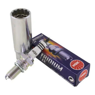 Produktbild von Zündkerze NGK DPR8EIX-9 IRIDIUM mit Zündkerzenschlüssel Steck Nuss magnetisch