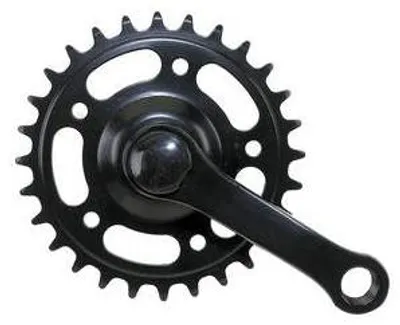 Produktbild von Fahrrad Kurbelgarnitur, schwarz, 90 mm Kurbelarmlänge, 28 Zähne Kettenblatt